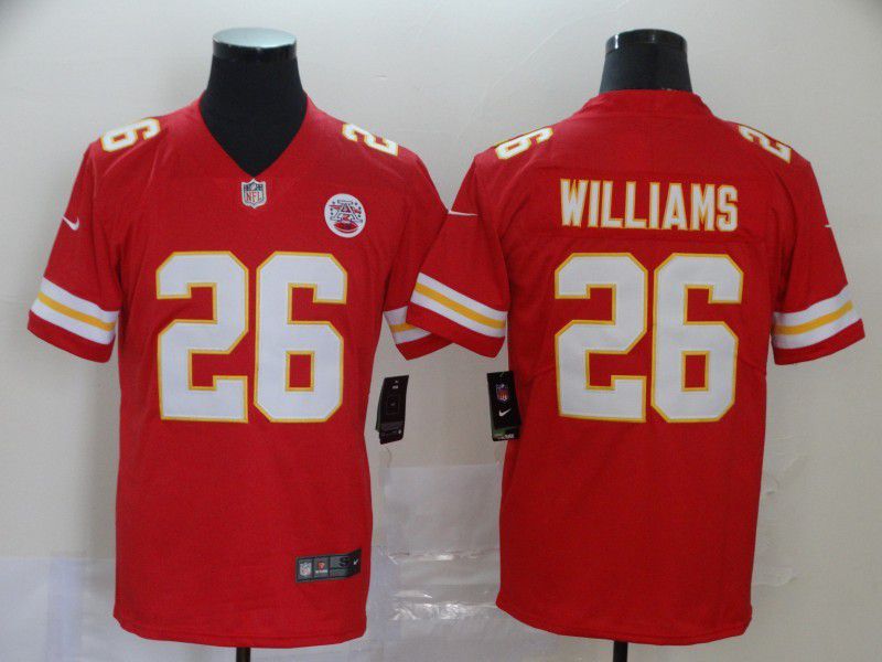 Men Kansas City Chiefs 26 Williams Red Nike Vapor Untouchable Limited NFL Jersey